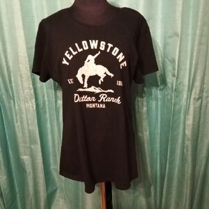 Yellowstone Dutton Ranch Black Short Sleeve Tee